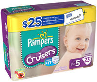 Pampers Cruisers Jumbo Pack Size 5 Diapers 23 ct Bag