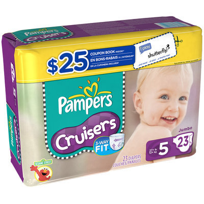 Pampers Cruisers Jumbo Pack Size 5 Diapers 23 ct Bag