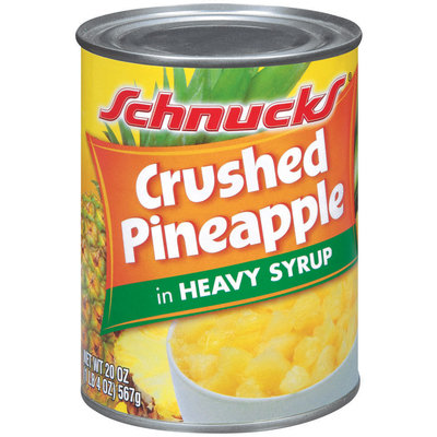 Schnucks In Heavy Syrup Crushed Pineapple 20 Oz Can
