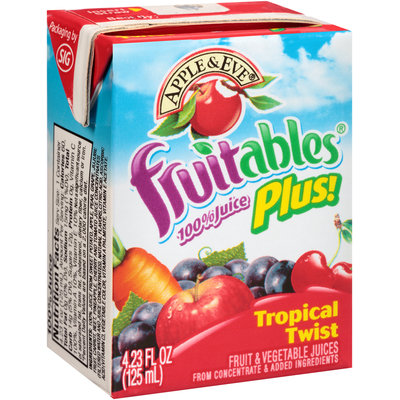Apple & Eve® Fruitables® Plus! Tropical Twist 100% Juice 4.23 fl. oz. Box