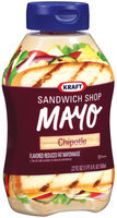 Kraft Mayo Sandwich Shop Chipotle Mayonnaise 22 Oz Squeeze Bottle