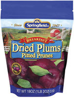 Springfield Breakfast Pitted Prunes Dried Plums 18 Oz Stand Up Bag