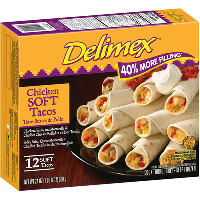 Delimex® Chicken Soft Tacos 12 ct Box