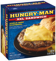 Hungry-Man Angus Beef Charbroil XXL Sandwich 7.6 Oz Box