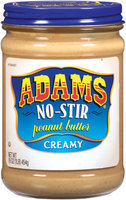Adams No-Stir Creamy Peanut Butter 16 Oz Jar