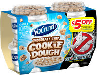 YoCrunch® Vanilla Lowfat Yogurt with Chocolate Chip Cookie Dough 4-4 oz. Cups