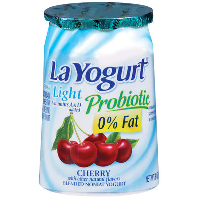La Yogurt® Light Probiotic Cherry Blended Nonfat Yogurt 6 oz Cup
