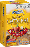 Stater Bros.® Fruit & Cream Variety Instant Oatmeal 10 ct Box