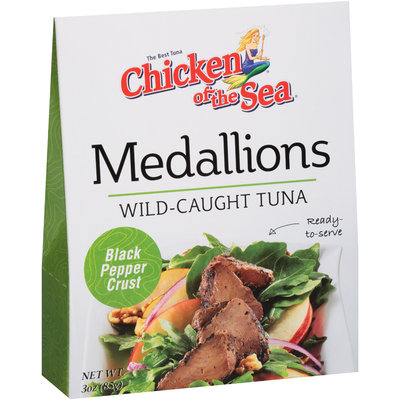 Chicken of the Sea® Medallions Black Pepper Crust Wild-Caught Tuna 3 oz. Box