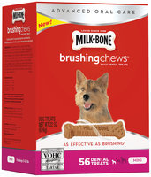 Milk-Bone Brushing Chews Daily Dental Treats - Mini - 22-Ounce - 56 Bones