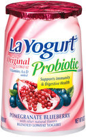 La Yogurt Probiotic Pomegranate Blueberry Blended Lowfat Yogurt Original 6 Oz Cup