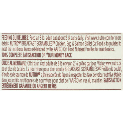 Nutro® Breakfast Scrambles™ Adult Chicken, Egg & Salmon Skillet in Savory Sauce Cat Food 3 oz. Can