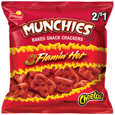 Munchies® Cheetos® Brand Flamin' Hot Baked Snack Crackers 1.22 oz. Bag