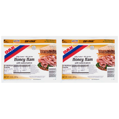Dak® Honey Ham with Natural Juices 2-14 oz. ZIP-PAK®