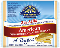 Crystal Farms® 2% Milk American Cheese Slices 16 ct, 12 oz Wrapper
