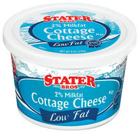 Stater Bros. Low Fat 2% Milkfat Cottage Cheese 8 Oz Tub
