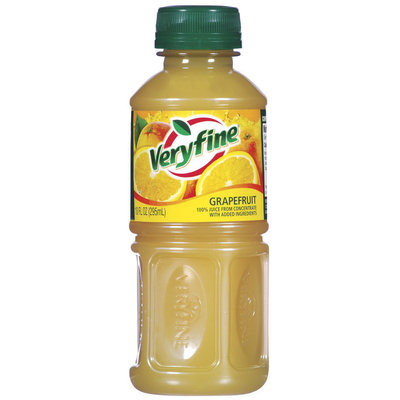 Veryfine Grapefruit 100% Juice 10 Oz Plastic Bottle