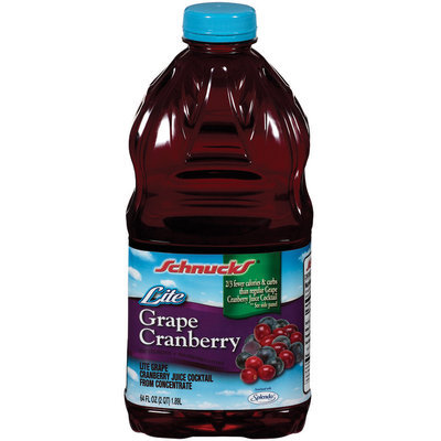 Schnucks Grape Cranberry Lite Juice Cocktail 64 Oz Plastic Bottle