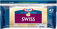 Kraft Natural Swiss Cheese Slices 42 ct ZIP-PAK®