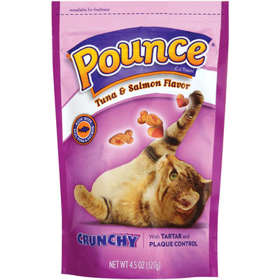 Pounce Tartar Control Crunchy Tuna & Salmon Flavor Cat Treats, 4.5-Ounce