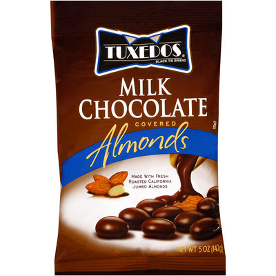 Tuxedos® Black Tie Brand Milk Chocolate Covered Almonds 5 oz. Bag