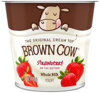 Brown Cow Strawberry on the Bottom Cream Top Yogurt 6 oz. Cup