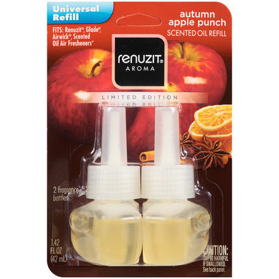 Renuzit® Aroma Universal Refill Scented Oil Refill Autumn Apple Punch 2 ct 1.42 fl. oz.