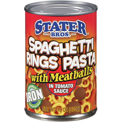Stater Bros.® Spaghetti Rings Pasta with Meatballs in Tomato Sauce 15 oz