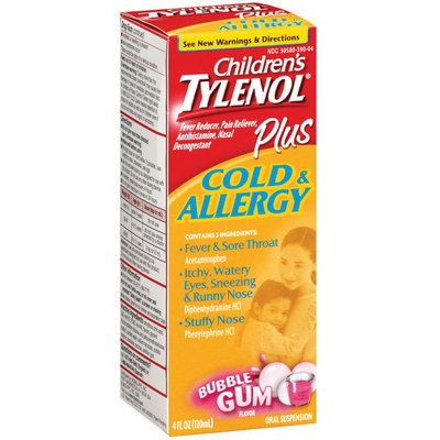 Tylenol® Children's Plus Cold & Allergy Bubblegum Oral Suspension