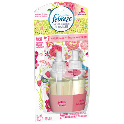 Febreze NOTICEables Wildflower Dual Scented Oil Refill 0.87 fl. oz. Carded Pack