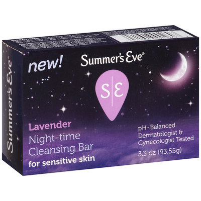Summer's Eve® Lavender Night-Time Cleansing Bar for Sensitive Skin 3.3 oz. Box