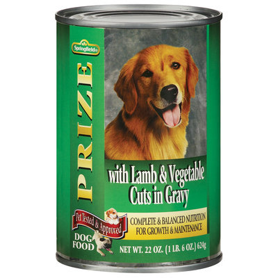 Springfield Prize W/Lamb & Vegetable Cuts In Gravy Dog Food 22 Oz Can