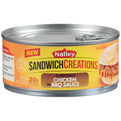 Nalley® Sandwich Creations™ Shredded Chicken in BBQ Sauce 10 oz. Can