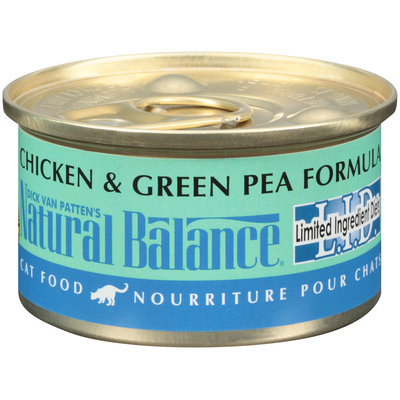 Dick Van Patten's Natural Balance® L.I.D. Limited Ingredient Diets® Chicken & Green Pea Formula Wet Cat Food 3 oz. Can