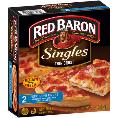 Red Baron® Singles Thin Crust Pepperoni 2 ct. Box