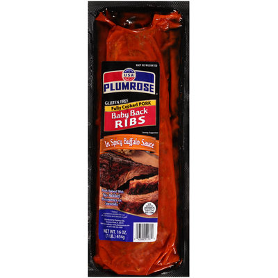 Plumrose® Spicy Buffalo Sauce Baby Back Ribs 16 oz. Pack