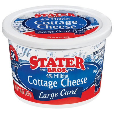 Stater Bros. Large Curd Cottage Cheese 16 Oz Tub