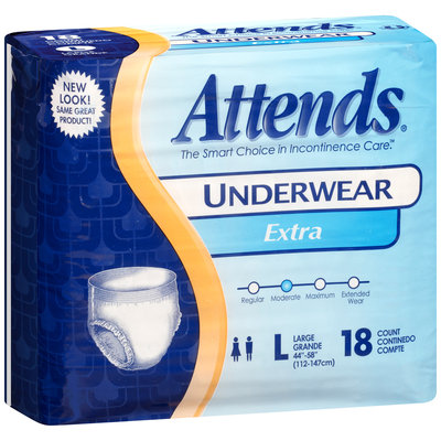 AP0730 Attends® Underwear Extra Absorbency Large, 18 count