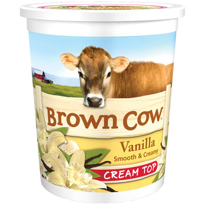 Brown Cow Vanilla Smooth & Creamy Cream Top Yogurt 32 oz. Tub