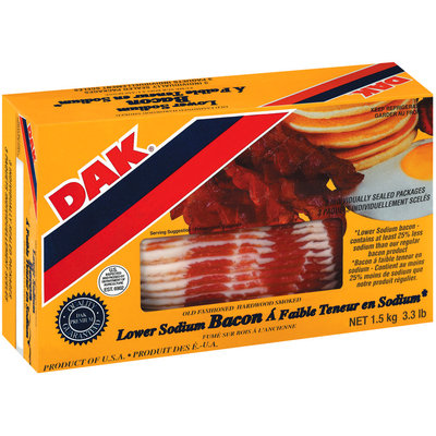 Dak 3 Ct Bacon Lower Sodium French 3.3 Lb Box