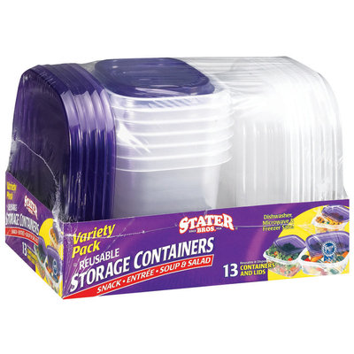 Stater Bros. Variety Pack Storage Containers & Lids 13 Ct
