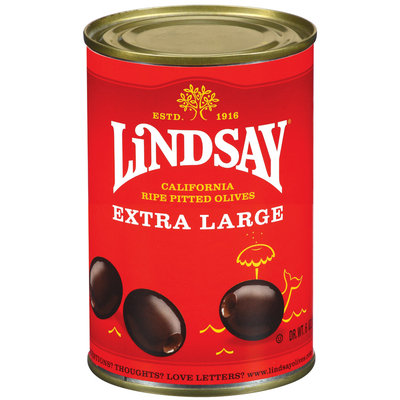 Lindsay California Ripe Pitted Extra Large Olives 6 Oz Can