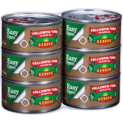 Genova® Yellowfin Tuna in Olive Oil 6-7 oz. Cans