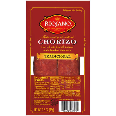 Riojano® Tradicional Chorizo 3.5 oz. Pack