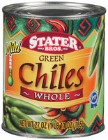 Stater Bros. Green Whole & Mild Chiles 27 Oz Can