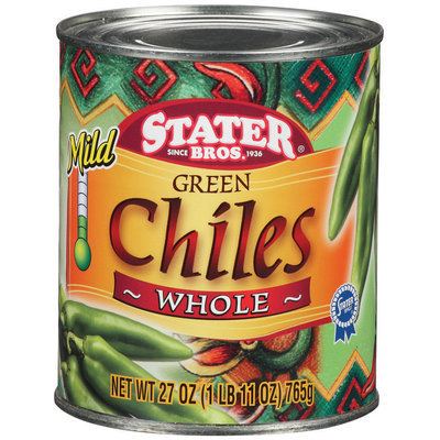 Stater Bros. Green Whole & Mild Chiles 27 Oz Can