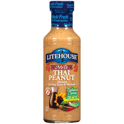 Litehouse Mild Thai Peanut Dressing Sauce & Marinade 12 Fl Oz Bottle