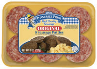 Tennessee Pride Original 6 Ct Sausage Patties 8 Oz Tray