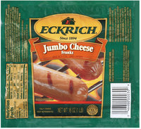 Eckrich Jumbo Cheese Franks 12/1 Lb Franks - Jumbo