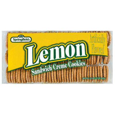 Springfield Sandwich Creme Lemon Cookies 32 Oz Tray